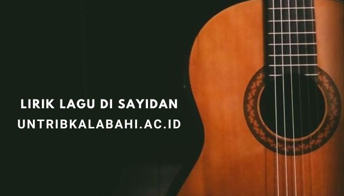 Lirik Lagu Di Sayidan - Shaggydog